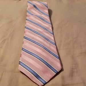 Silk Tommy Hilfiger Mens Tie Pink and Blue